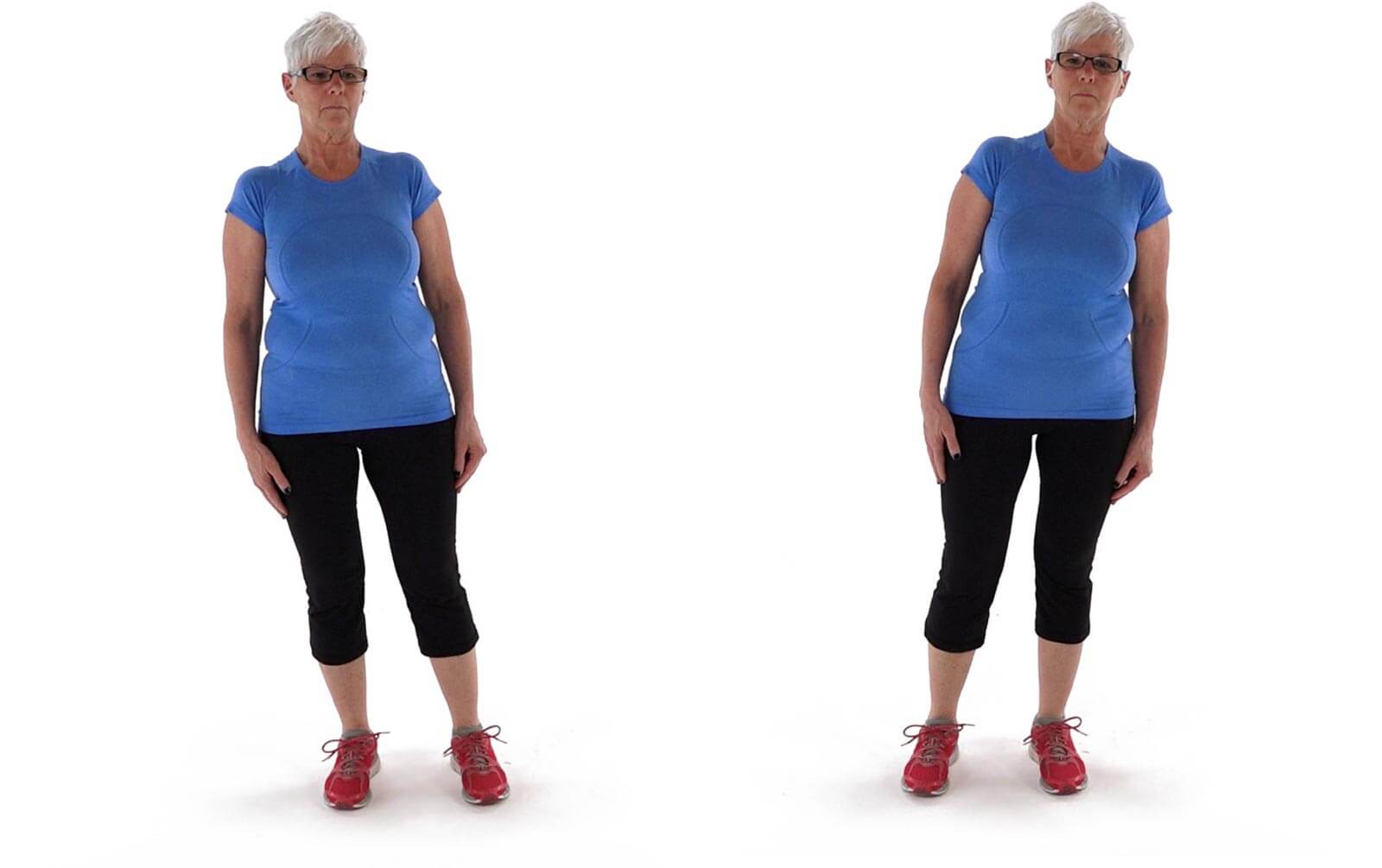 Photos of side-to-side sway exercise