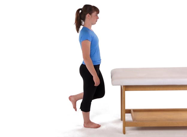 Photo of single leg balance exercise