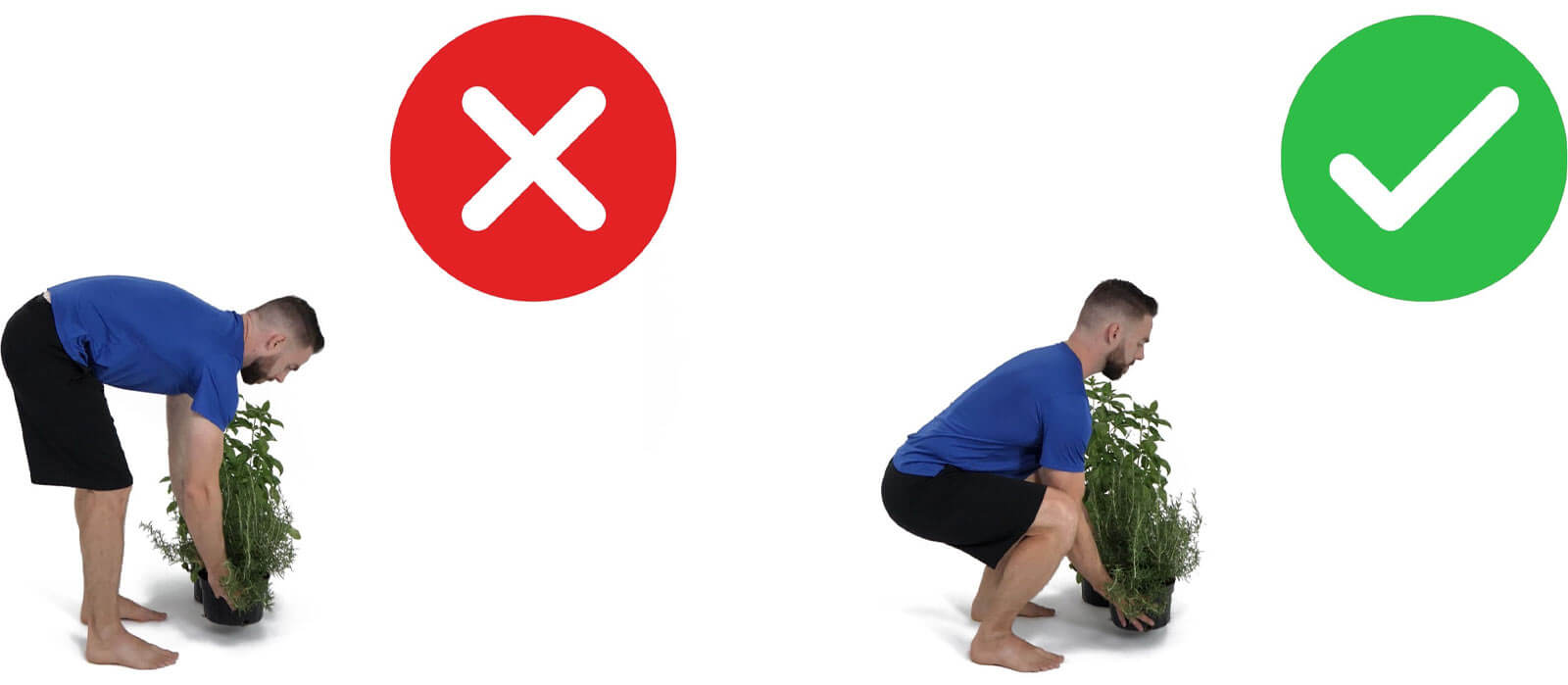 How to safely lift objects while gardening