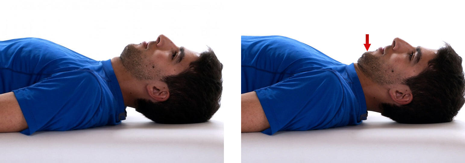 Photos of steps for head press