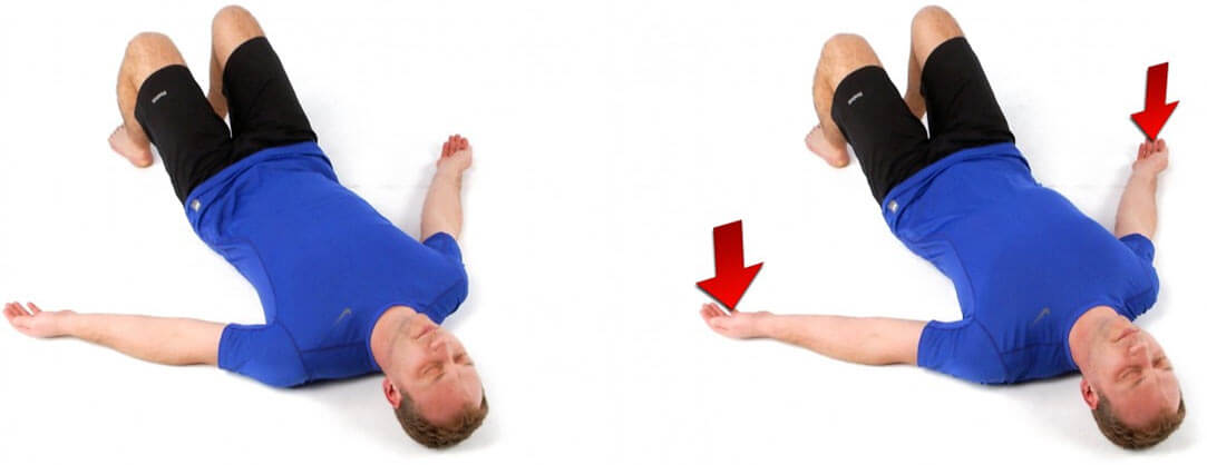 Photos of steps for shoulder press