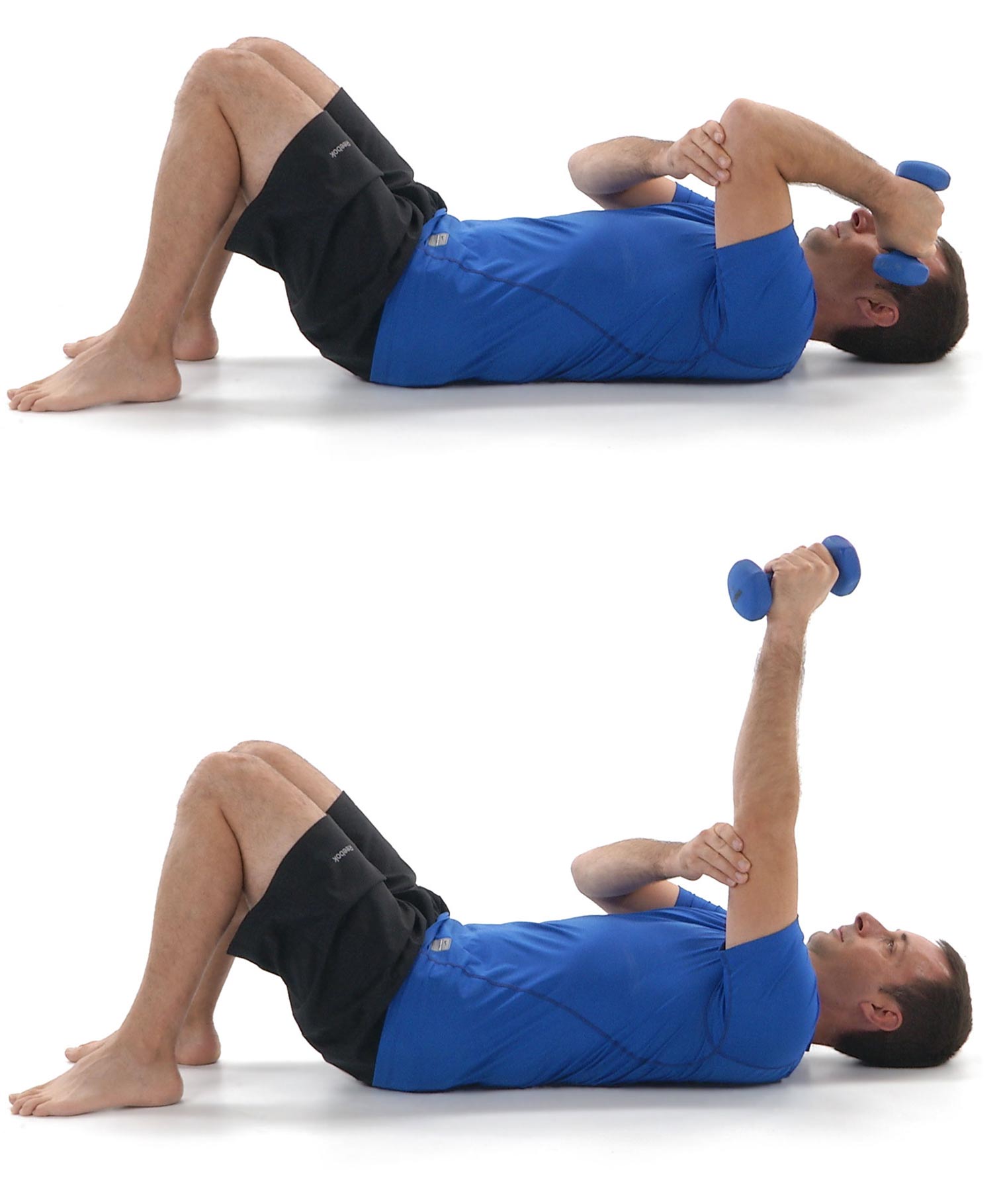 Photos of elbow extension steps