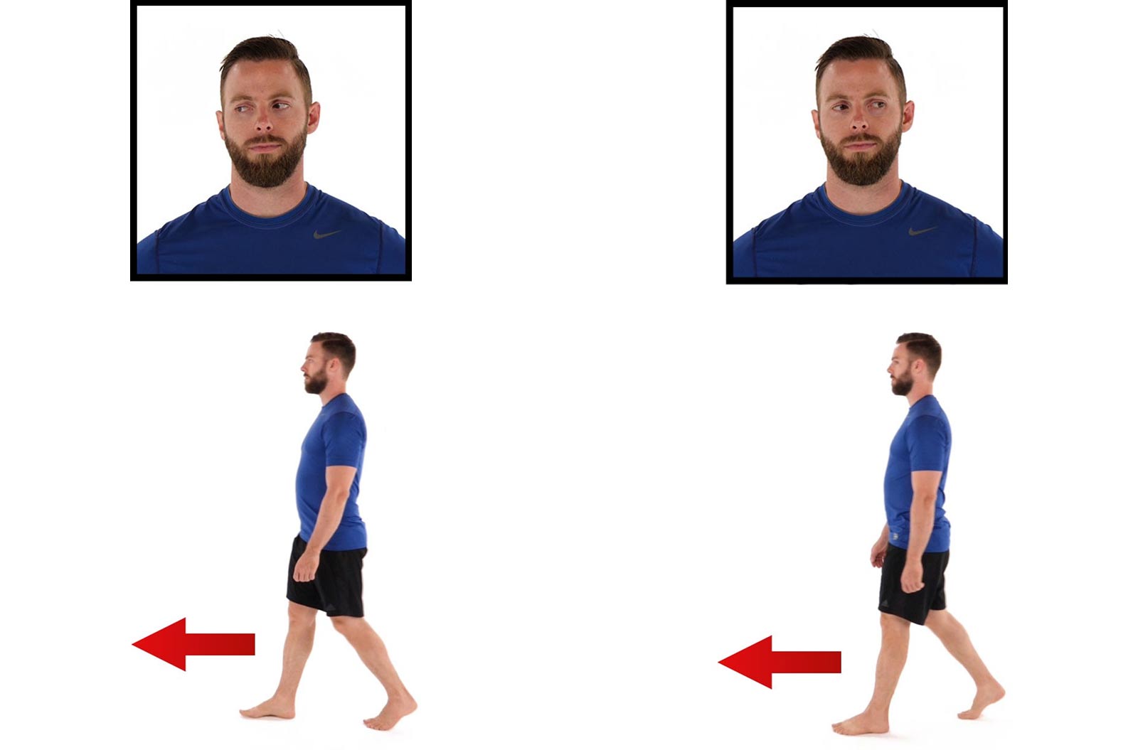 Photos of walking while looking around