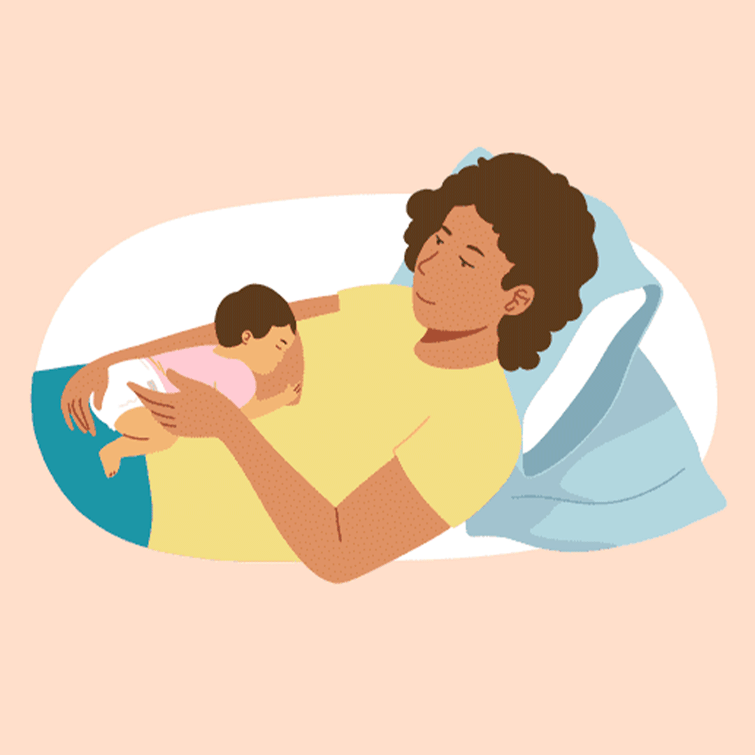 Breastfeeding laid back nursing position