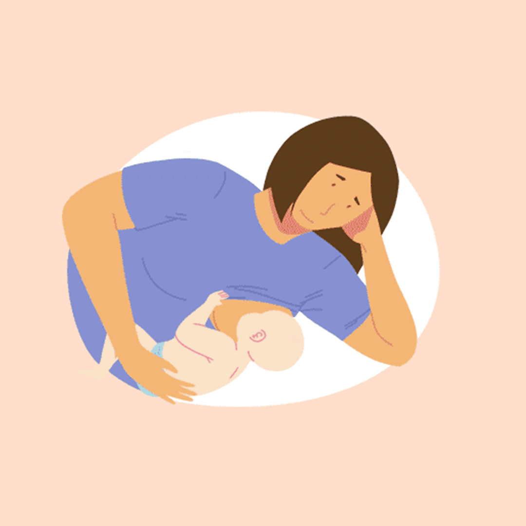 Side-lying position for breastfeeding