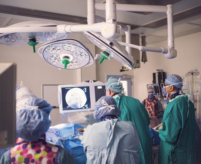 Northern Alberta Vascular Centre Vascular surgeons operate on a patient.