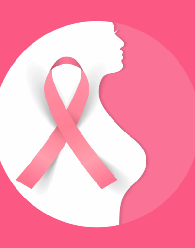 Wear a pink ribbon during October for Breast Cancer Awareness Month