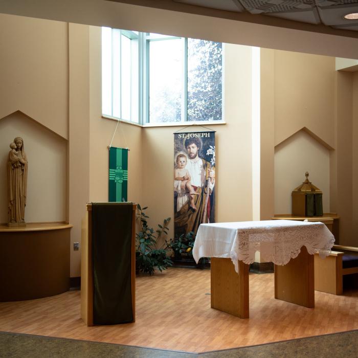 Chapel with large windows