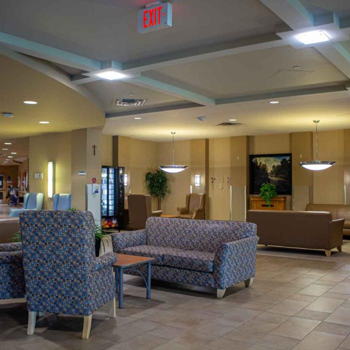 Main lobby in Villa Caritas