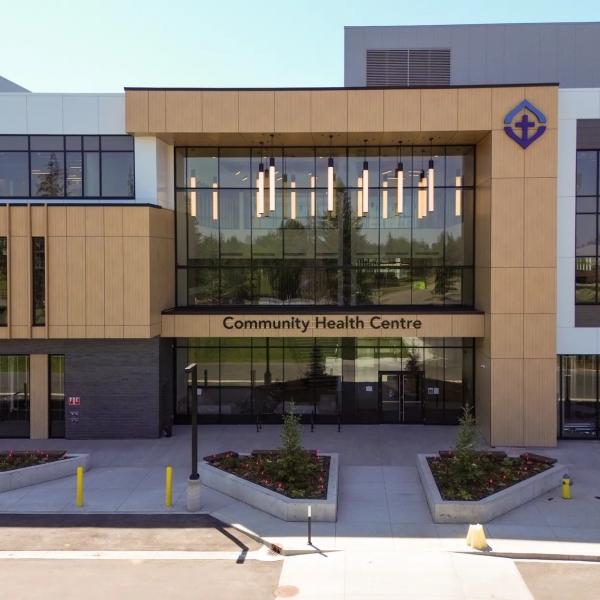 Front entrance of the Stelmach Community Health Centre